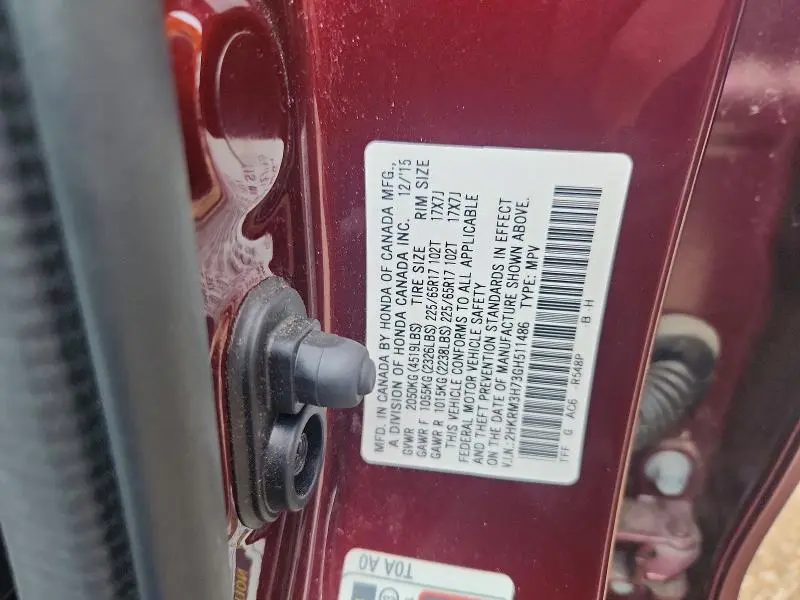 2016 HONDA CR-V EXL  