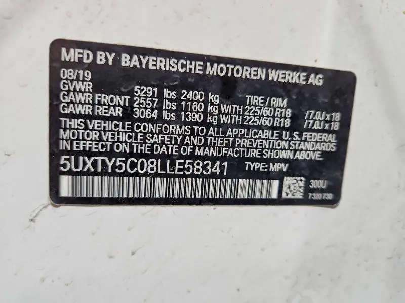 2020 BMW X3 XDRIVE30I  
