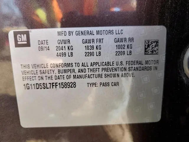 2015 CHEVROLET MALIBU 2LT  