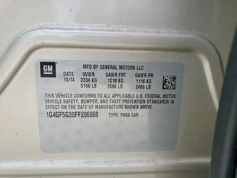 2015 BUICK LACROSSE PREMIUM  