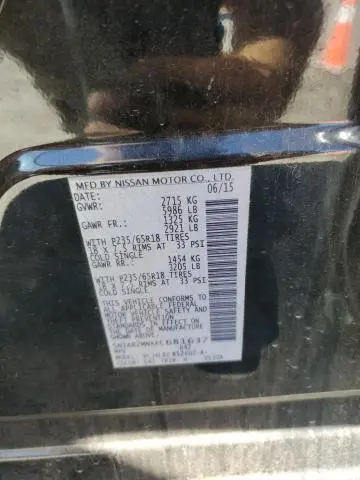 2015 NISSAN PATHFINDER S  