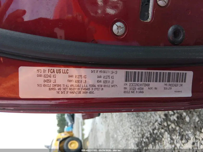 2019 DODGE CHALLENGER SXT