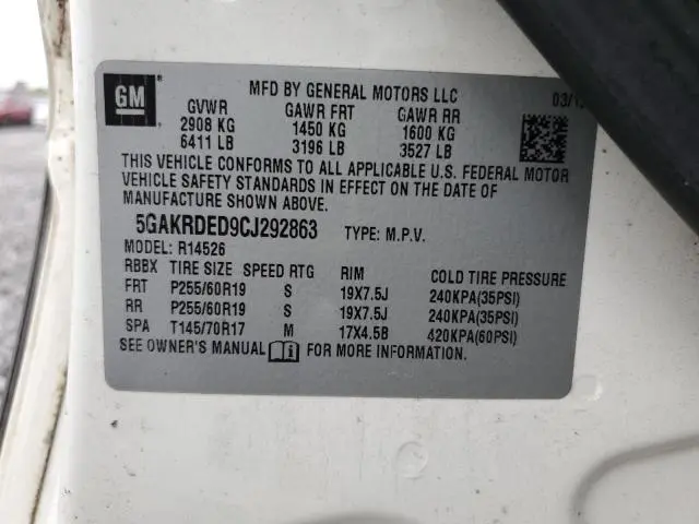 2012 BUICK ENCLAVE   