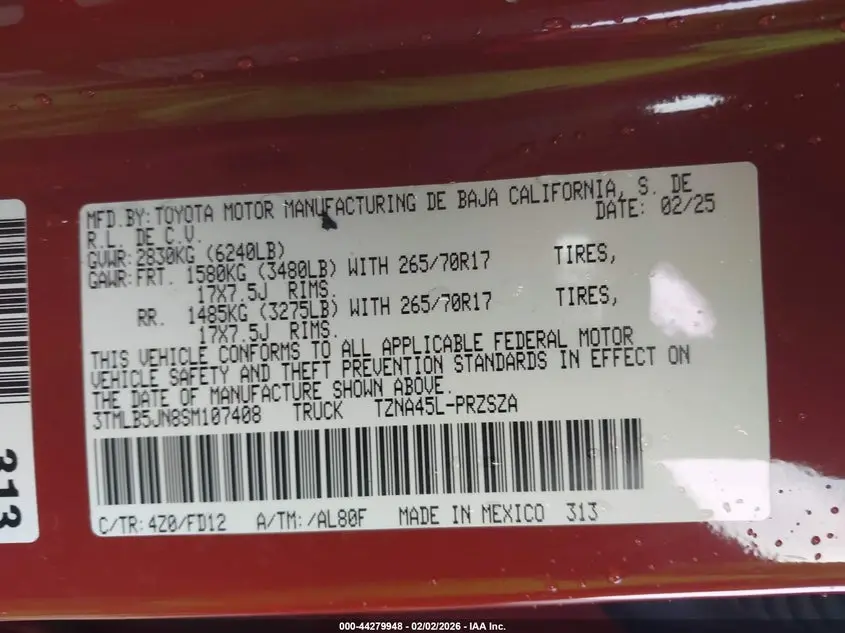 2025 TOYOTA TACOMA TRD OFF ROAD