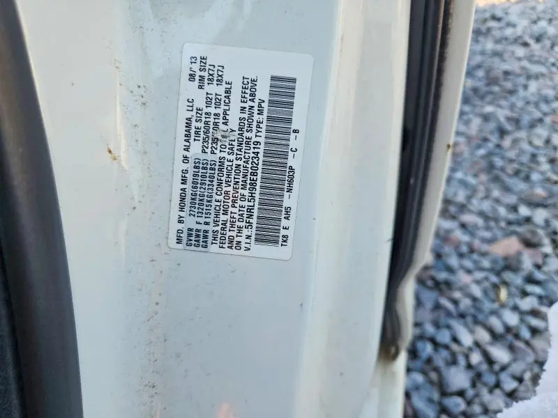 2014 HONDA ODYSSEY TOURING  