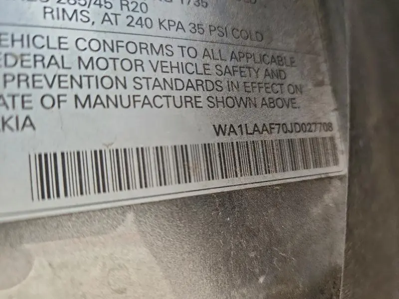 2018 AUDI Q7 PREMIUM PLUS  