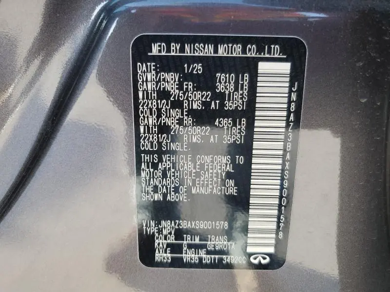 2025 INFINITI QX80 LUXE  