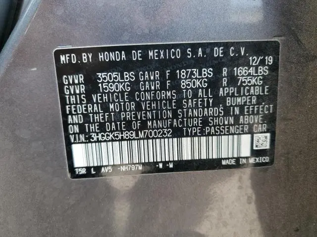 2020 HONDA FIT EX  