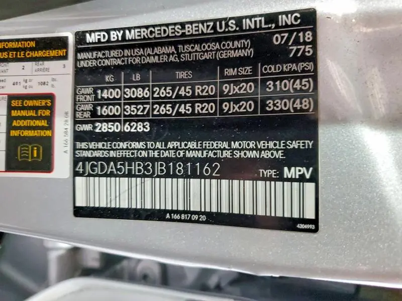 2018 MERCEDES-BENZ GLE 350 4MATIC  