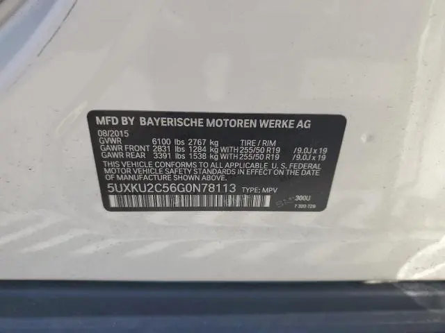 2016 BMW X6 XDRIVE35I  