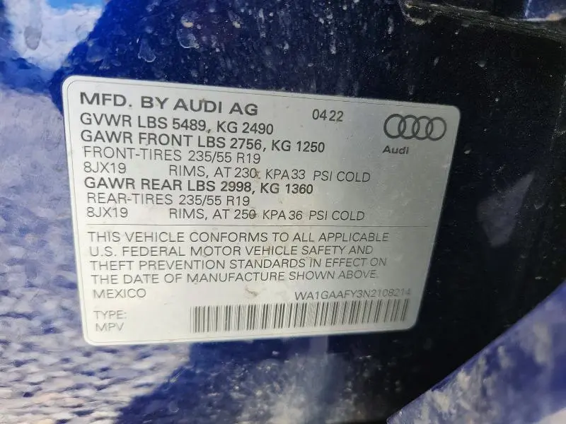 2022 AUDI Q5 PREMIUM 45  