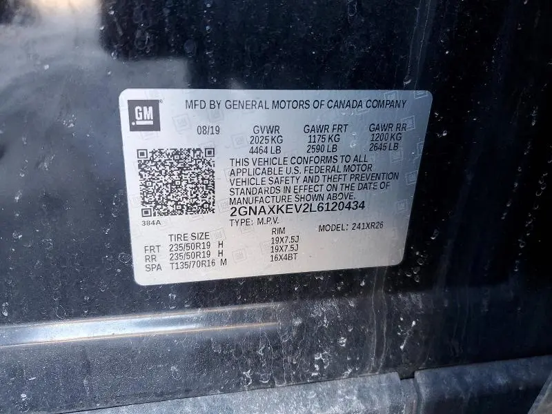 2020 CHEVROLET EQUINOX LT  