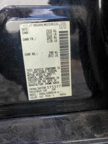 2013 NISSAN ALTIMA 2.5  