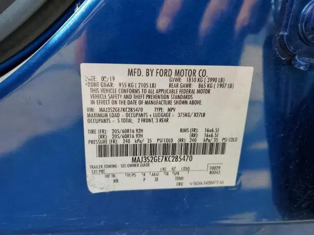 2019 FORD ECOSPORT SE  
