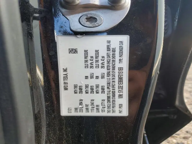 2021 TESLA MODEL 3   