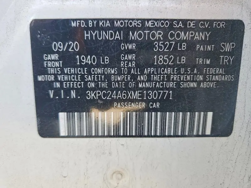2021 HYUNDAI ACCENT SE  