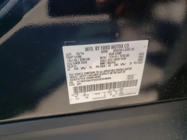 2016 FORD EXPLORER SPORT  