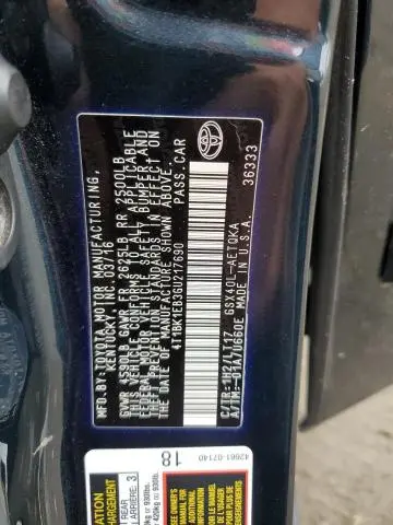 2016 TOYOTA AVALON XLE  