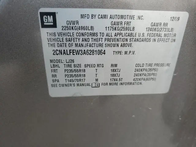 2010 CHEVROLET EQUINOX LTZ  