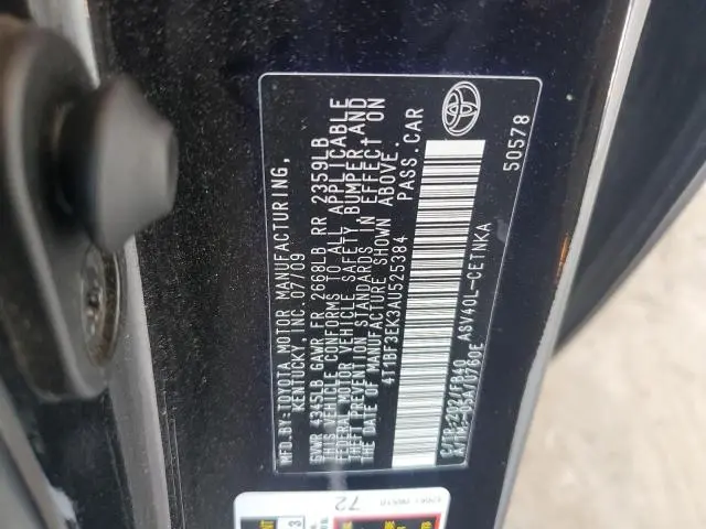2010 TOYOTA CAMRY BASE  