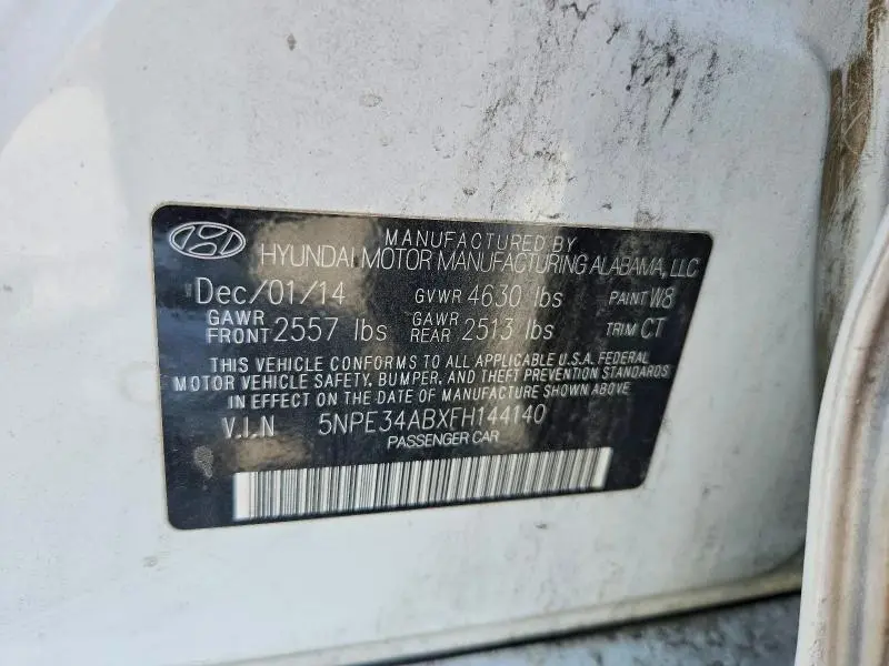 2015 HYUNDAI SONATA LIMITED 2.0T  