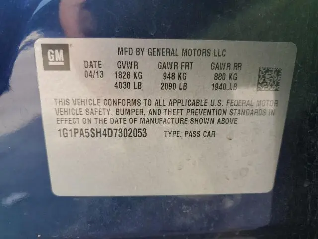 2013 CHEVROLET CRUZE LS