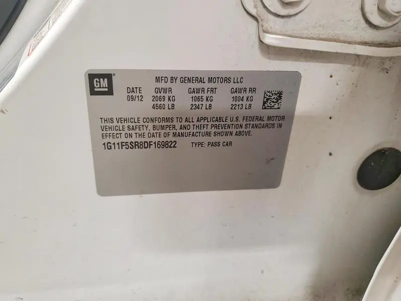 2013 CHEVROLET MALIBU 2LT  