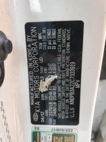 2012 KIA SPORTAGE BASE  