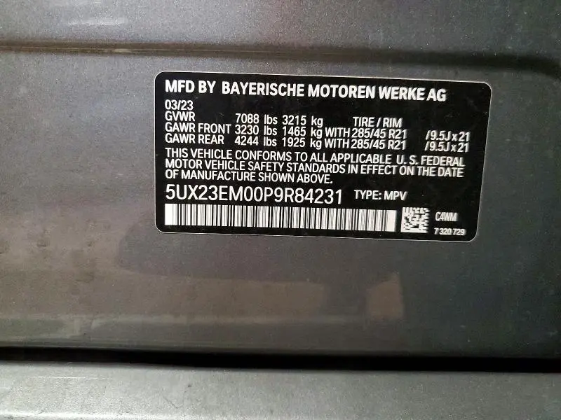2023 BMW X7 XDRIVE40I  