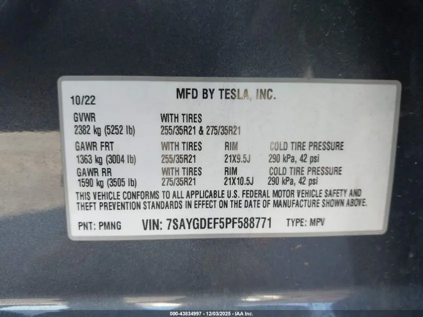 2023 TESLA MODEL Y PERFORMANCE DUAL MOTOR ALL-WHEEL DRIVE