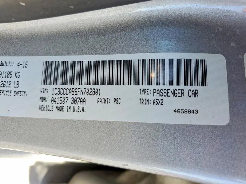 2015 CHRYSLER 200 LIMITED  