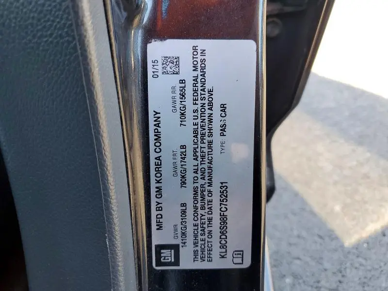 2015 CHEVROLET SPARK 1LT  