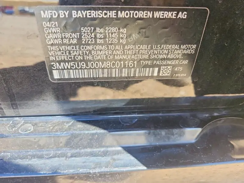2021 BMW M340XI   