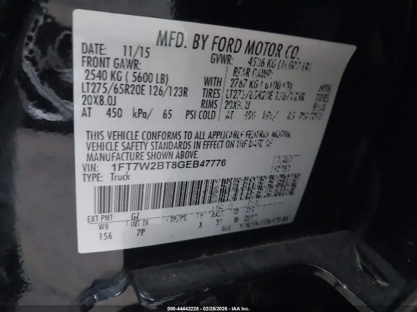 2016 FORD F-250 LARIAT