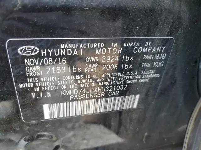 2017 HYUNDAI ELANTRA SE  