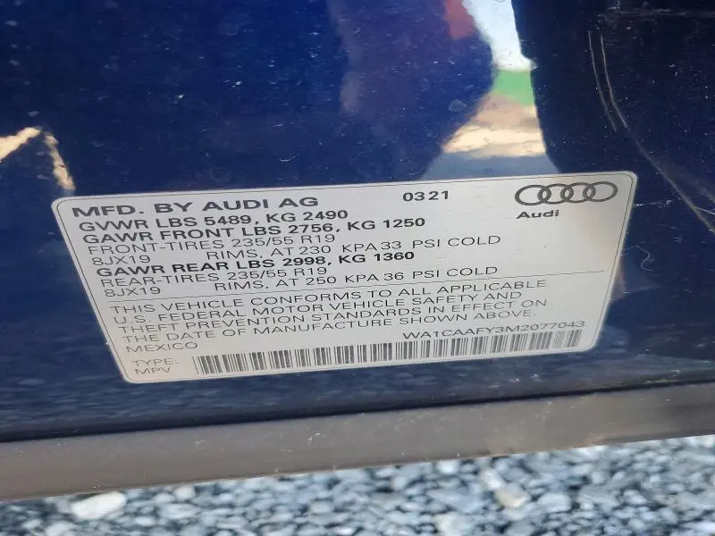 2021 AUDI Q5 PRESTIGE  