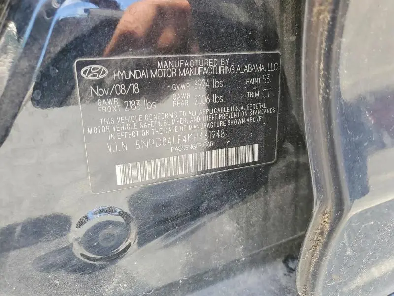 2019 HYUNDAI ELANTRA SEL  