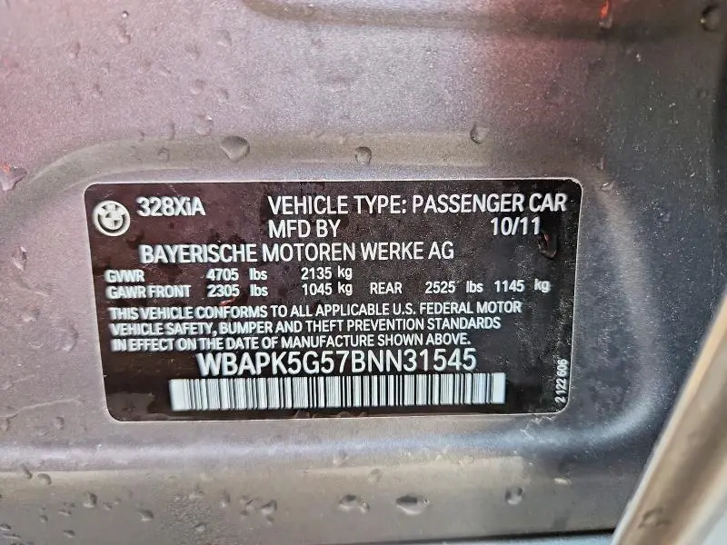 2011 BMW 328 XI SULEV  