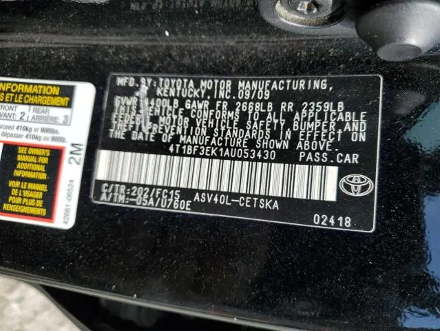 2010 TOYOTA CAMRY BASE  