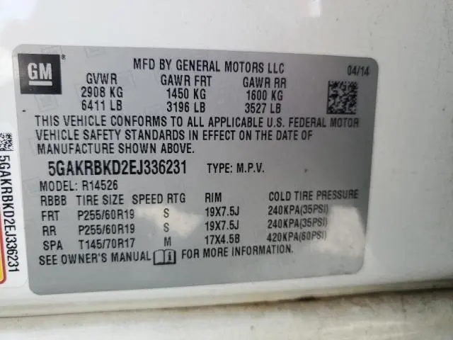 2014 BUICK ENCLAVE   