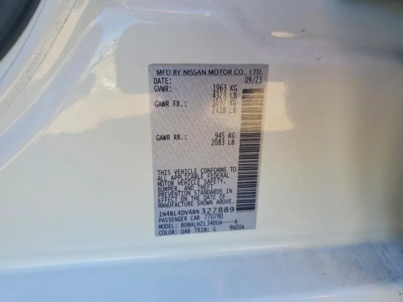 2024 NISSAN ALTIMA SV  