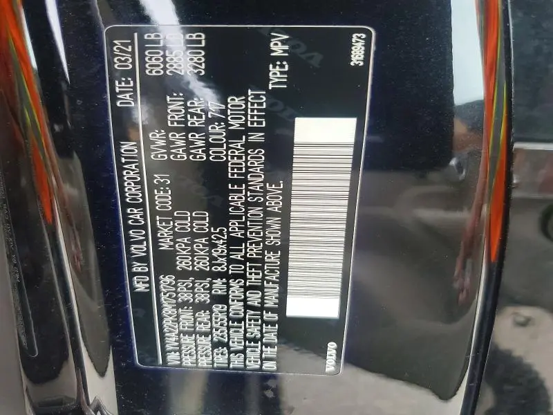 2021 VOLVO XC90 T6 MOMENTUM  