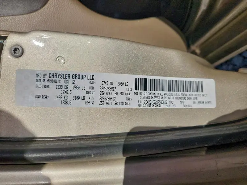 2013 CHRYSLER TOWN & COUNTRY TOURING L  