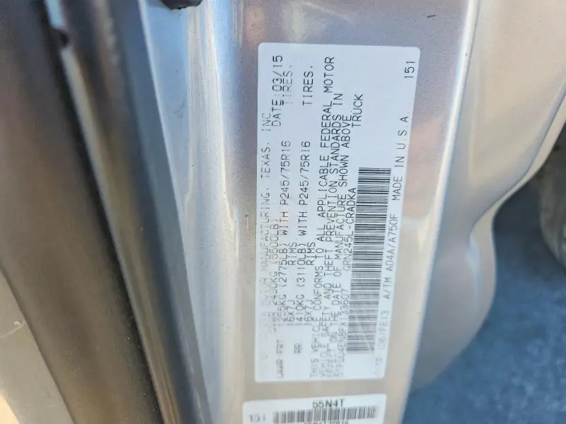 2015 TOYOTA TACOMA V6  
