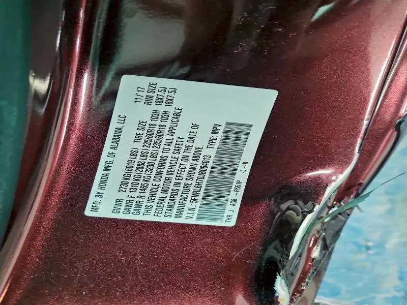 2018 HONDA ODYSSEY EXL  