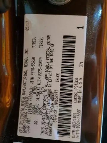 2017 TOYOTA TUNDRA CREWMAX 1794  