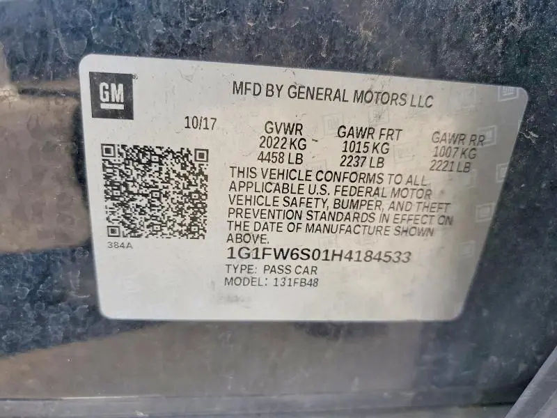 2017 CHEVROLET BOLT EV LT  