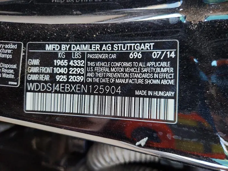 2014 MERCEDES-BENZ CLA 250  