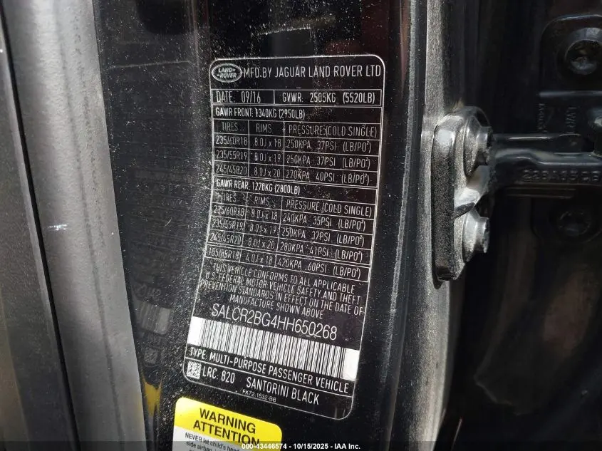 2017 LAND ROVER DISCOVERY SPORT HSE