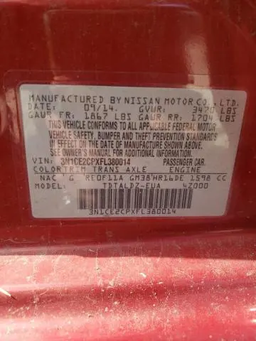 2015 NISSAN VERSA NOTE S  